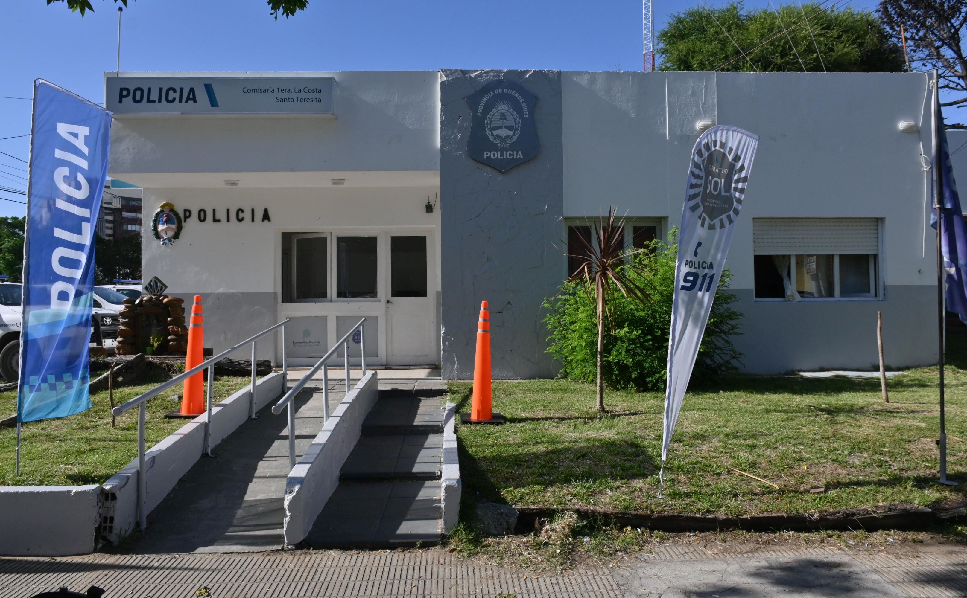 Los detenidos fueron alojados en principio en la comisaría de Santa Teresita