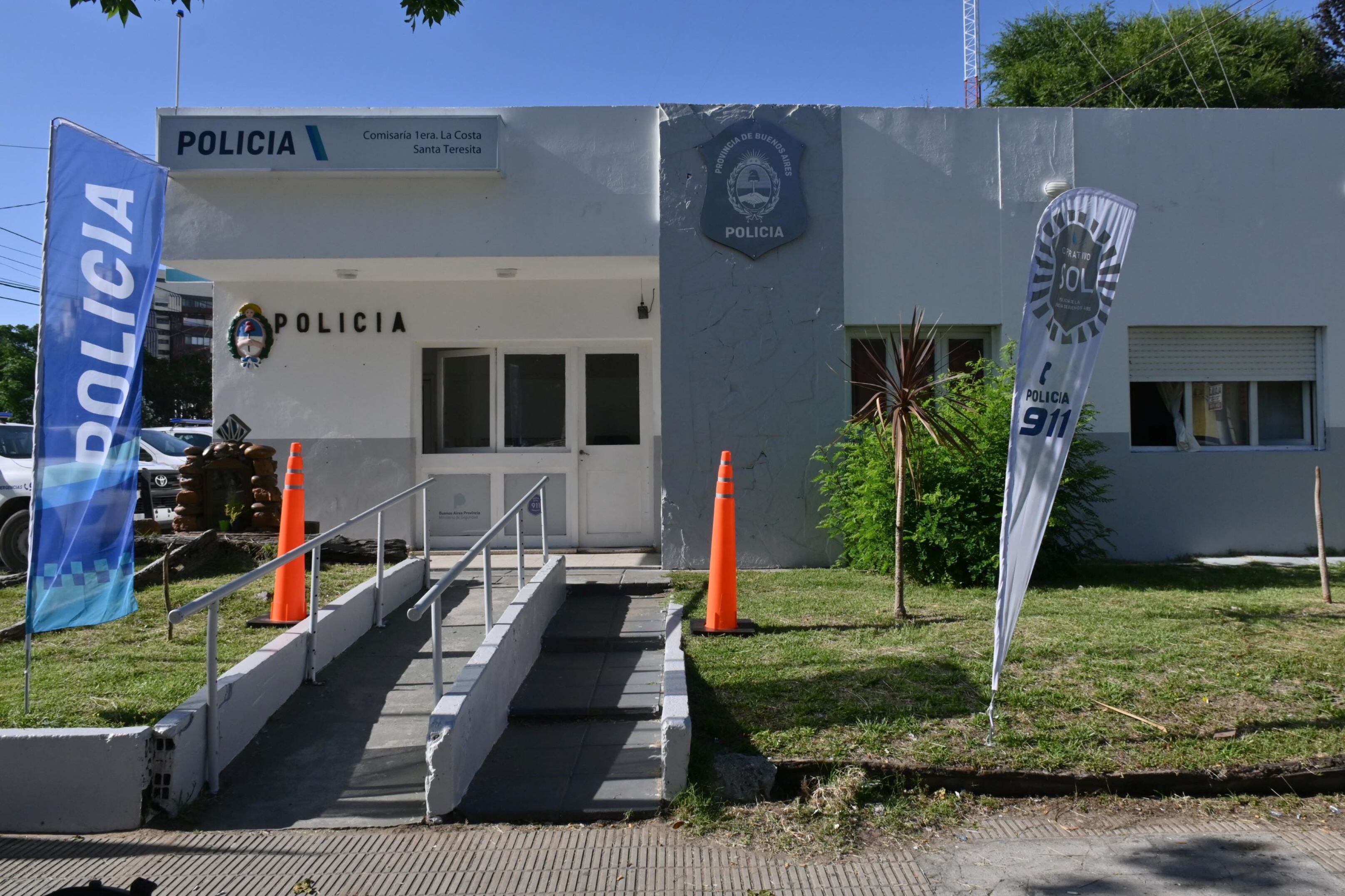 Los detenidos fueron alojados en principio en la comisaría de Santa Teresita