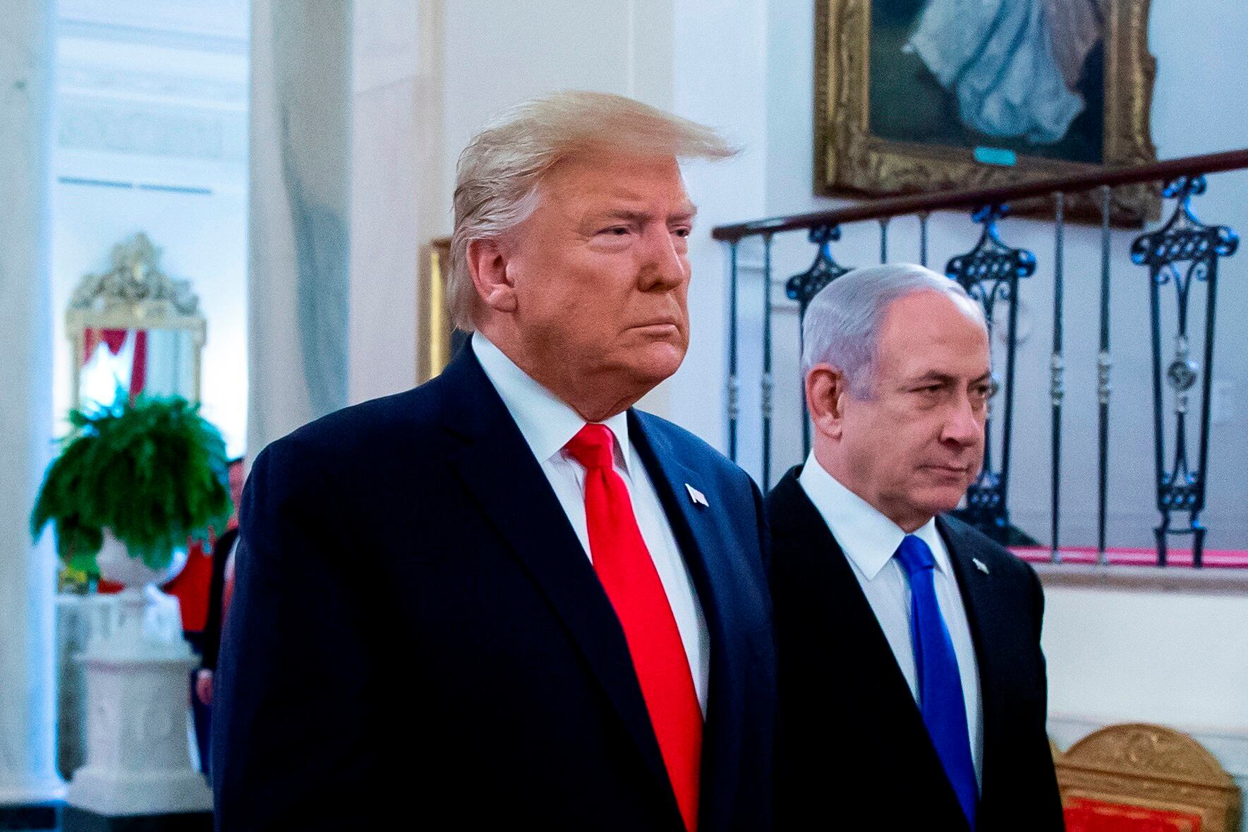 Trump, junto a Netayahu, durante la presentación de su plan de paz.