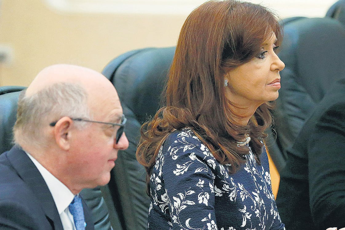 La ex presidenta Cristina Kirchner y el ex canciller Héctor Timerman.