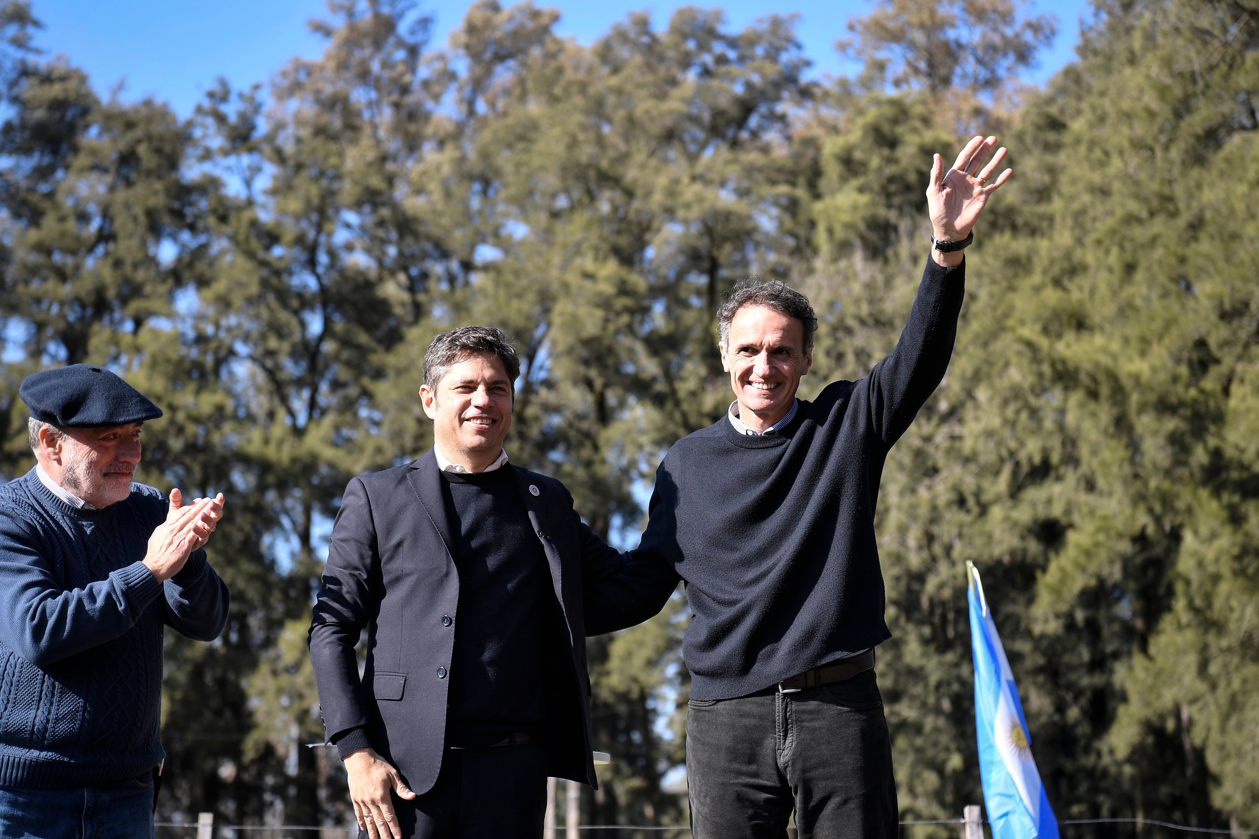Axel Kicillof y Gabriel Katopodis en Marcos Paz. 