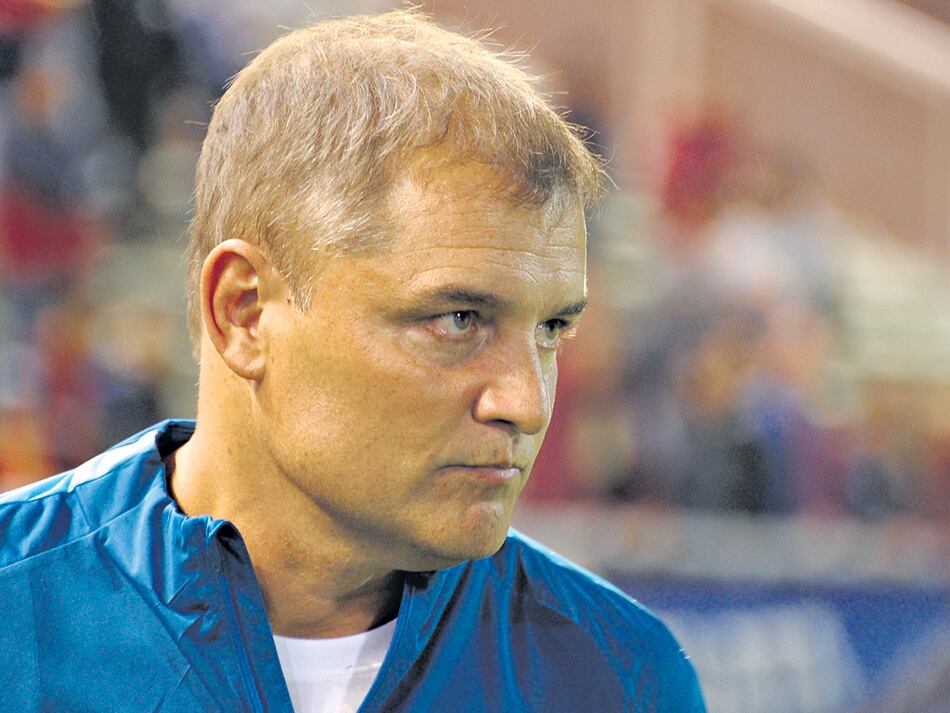 Diego Aguirre, el miércoles en el Nuevo Gasómetro.