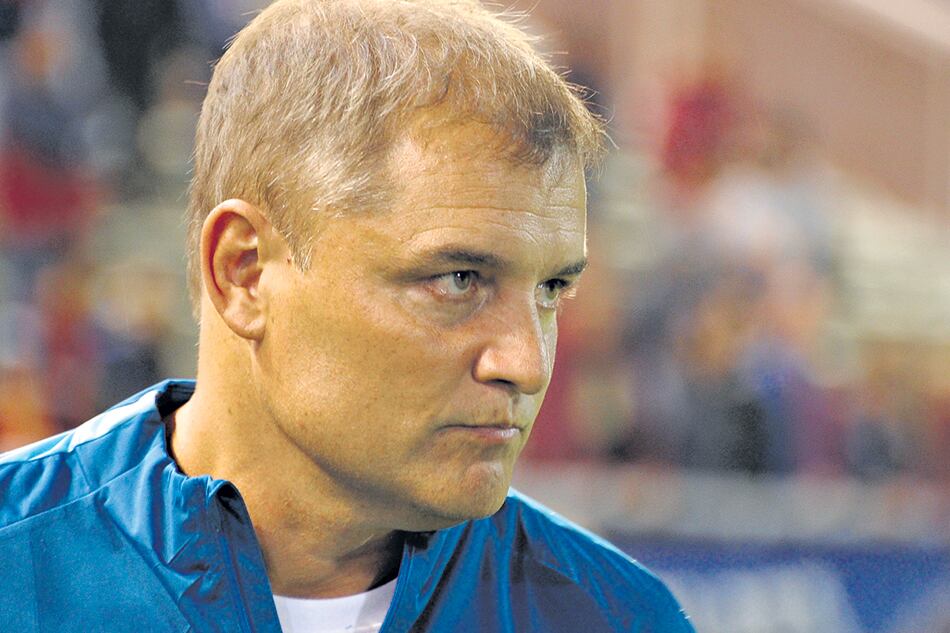 Diego Aguirre, el miércoles en el Nuevo Gasómetro.