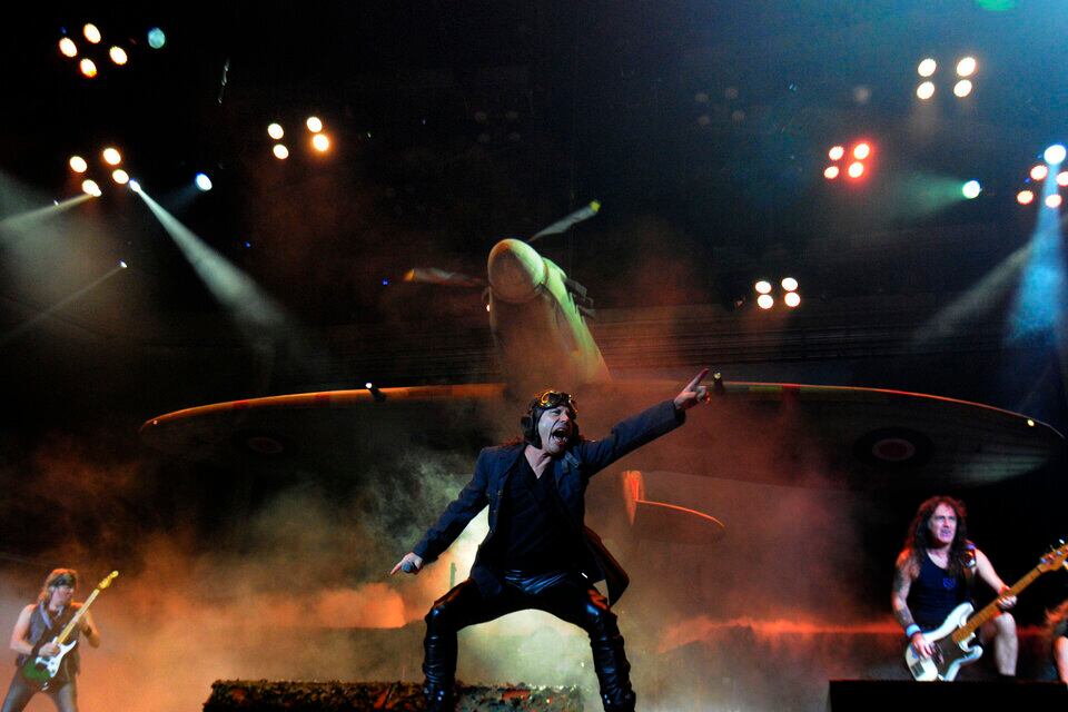 Iron Maiden en Velez, en octubre de 2019, la última vez que kla banda se presentó en Argentina.