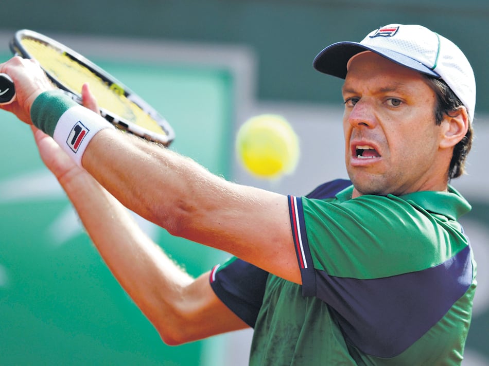 Horacio Zeballos, ayer en Roland Garros. Ya no quedan argentinos en el torneo.
