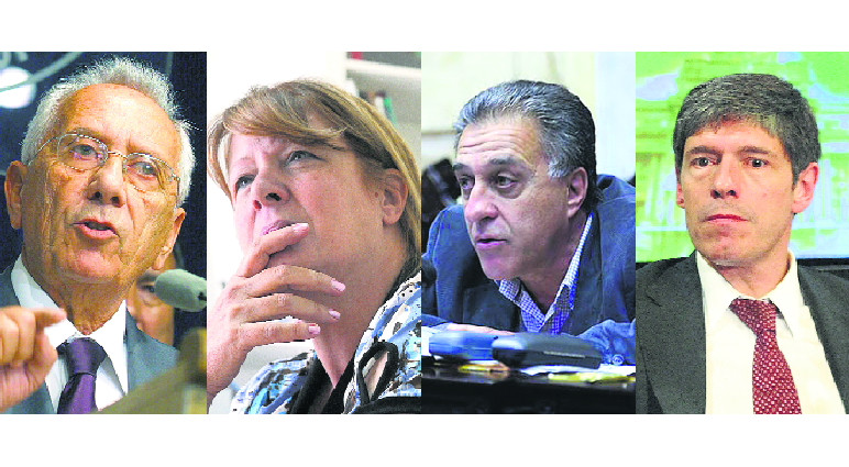 Héctor Recalde, Margarita Stolbizer, Néstor Pitrola y Juan Manuel Abal Medina, en contra del decreto.