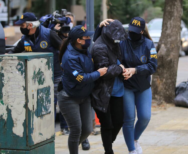 Susana Martinengo cuando fue llevada a declarar el jueves pasado.