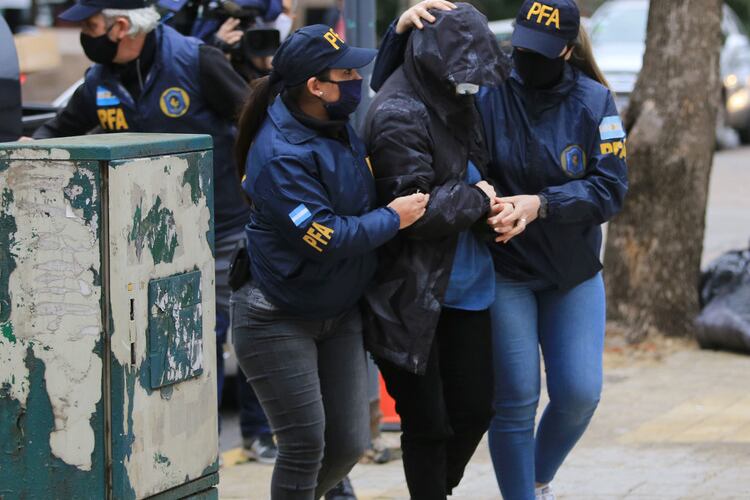 Susana Martinengo cuando fue llevada a declarar el jueves pasado.