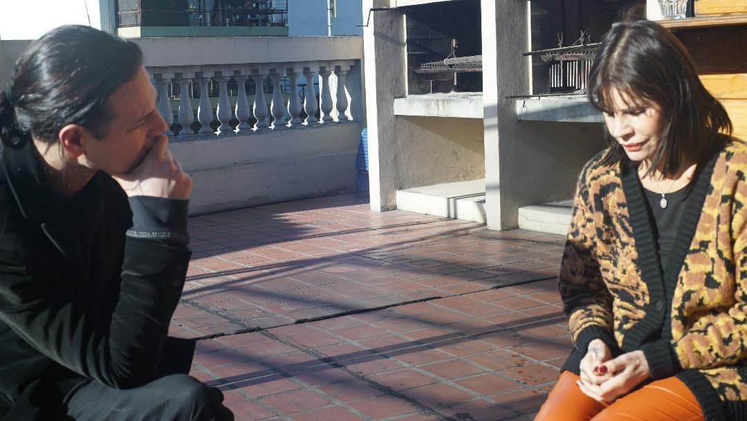 Fabi Cantilo junto a Grieco. La preparación del film le llevó a la cantante seis años.