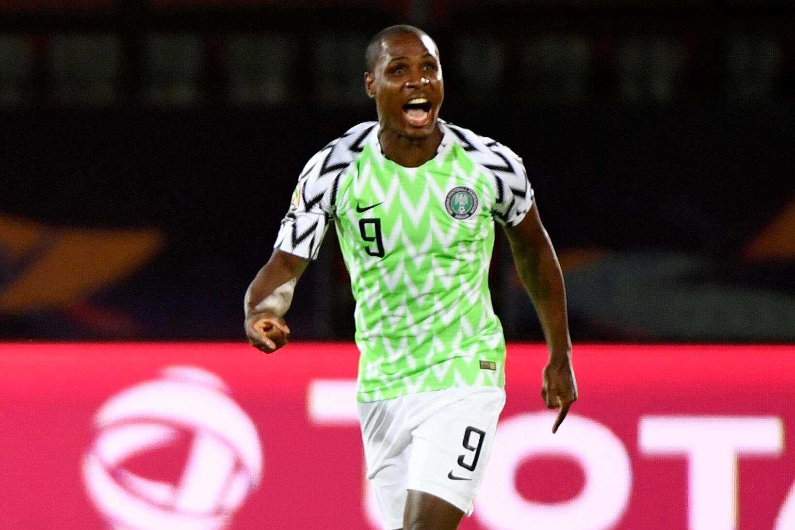 Odion Ighalo, con la camiseta de la selección nigeriana.