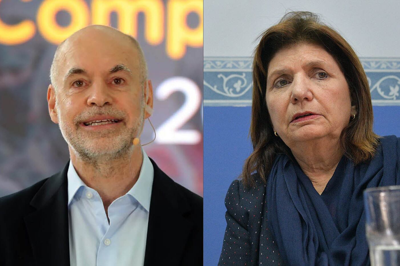 Precandidatos Horacio Rodríguez Larreta y Patricia Bullrich.