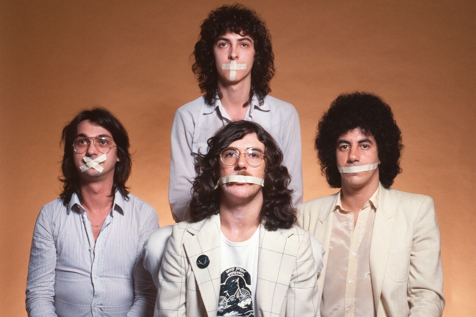 Serú Giran durante el lanzamiento del disco Bicicleta, en 1980.