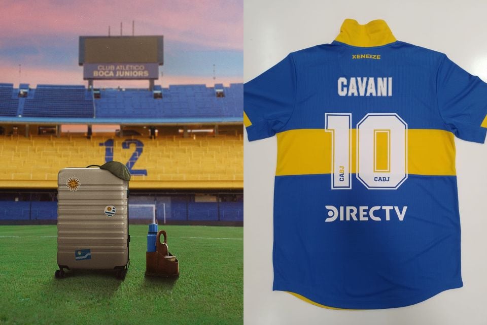Las imágenes que posteó Boca para presentar al goleador charrúa.