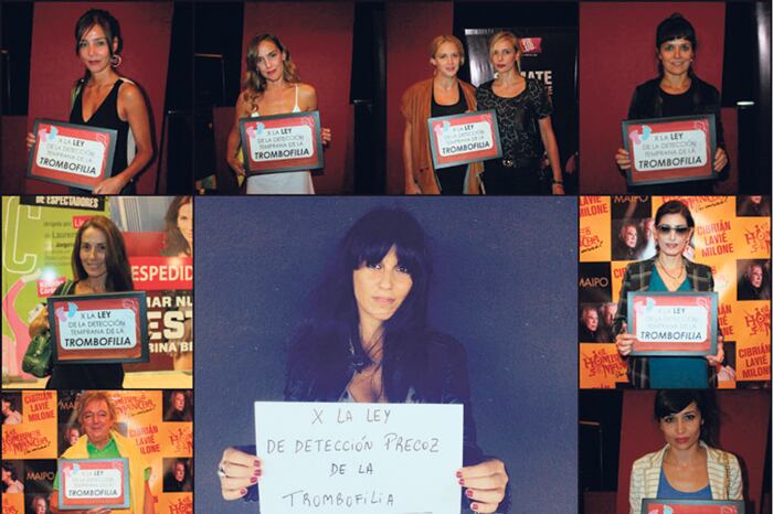 La campaña por la ley de prevención de la trombofilia que impulsó la artista Florencia “Hana” Ciliberti y acompañaron artistas en 2015.