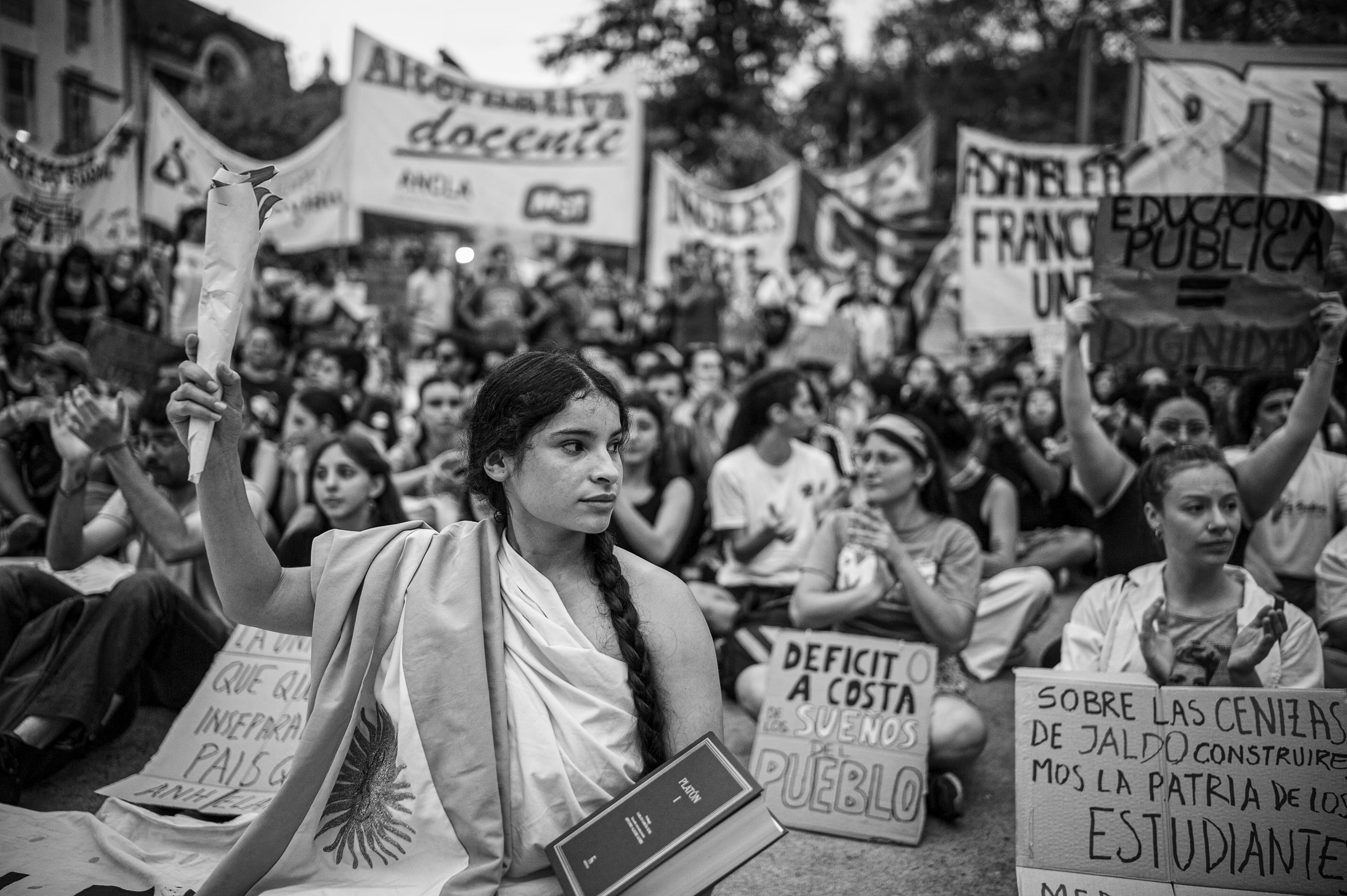 Una de las movilizaciones estudiantiles en Tucumán.