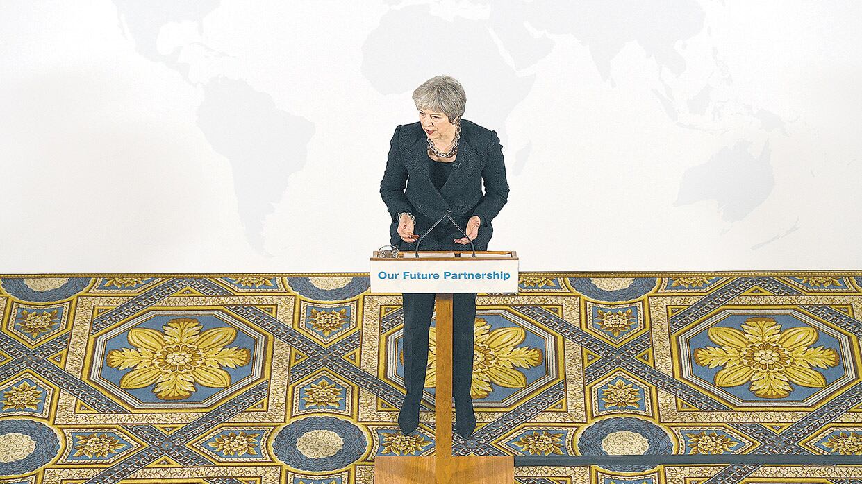 Discurso de May sobre el Brexit y la relación con la UE ayer, en la Mansion House, corazón de la City de Londres.