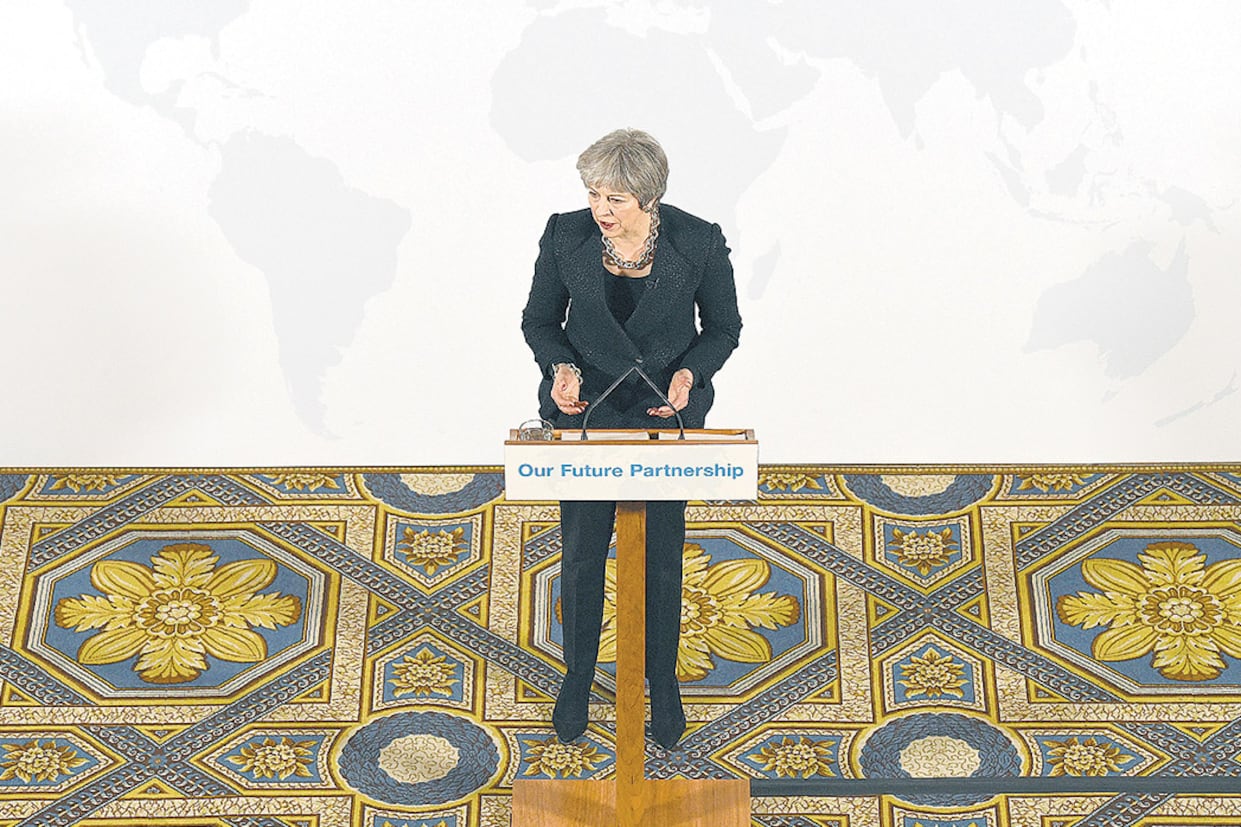 Discurso de May sobre el Brexit y la relación con la UE ayer, en la Mansion House, corazón de la City de Londres.