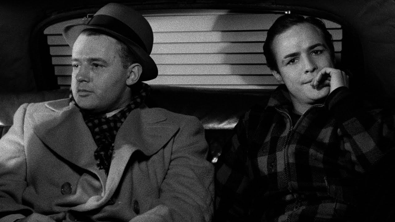 Rod Steiger y Marlon Brando en "Nido de ratas" ("On the Waterfront", 1954).
