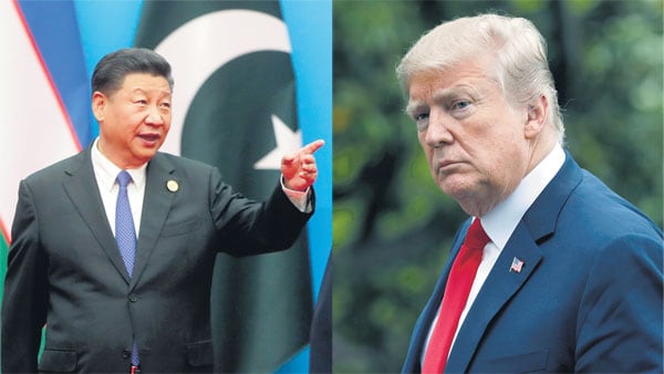 El presidente chino Xi Jinping y su par estadounidense, enfrentados por el comercio exterior.