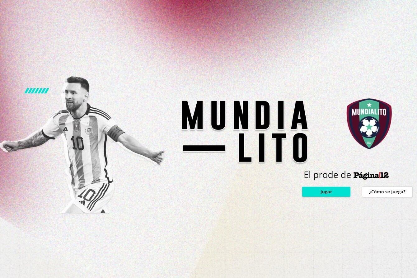 "Mundialito", el prode de Página/12 para el Mundial de Qatar 2022 (Imagen: captura)