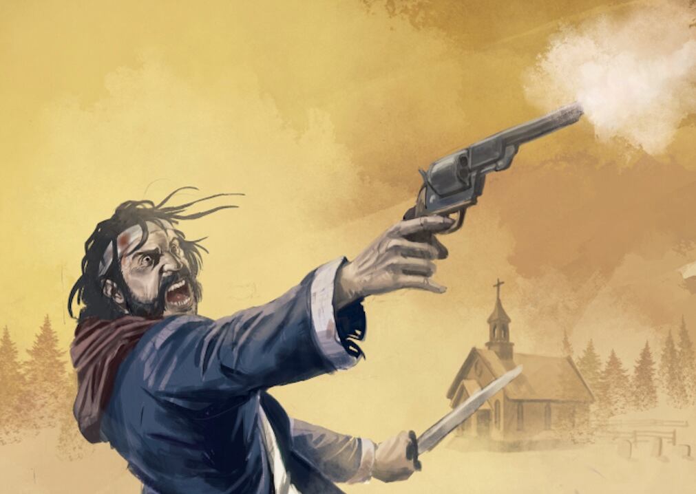 Detalle de la ilustración de tapa de Salvaje sur, obra de Javier Mattano