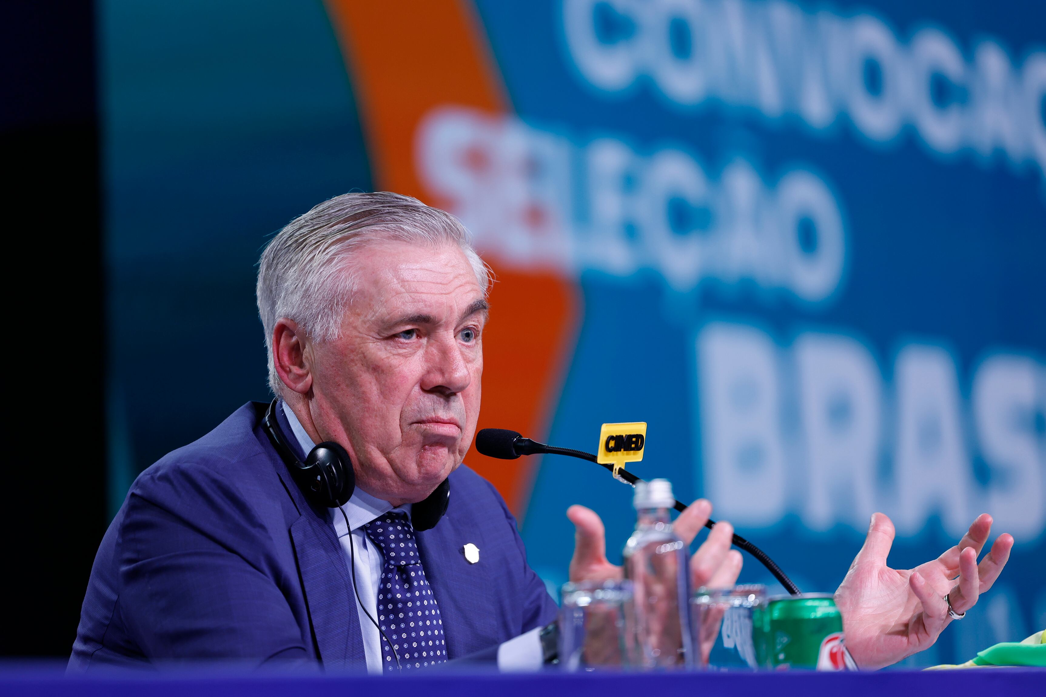 Carlo Ancelotti tuvo su primera conferencia de prensa como DT de Brasil.