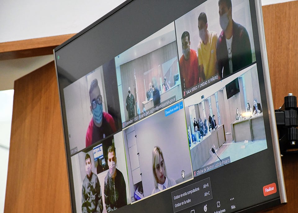 Cantero y los otros imputados escucharon las condenas por videoconferencia.