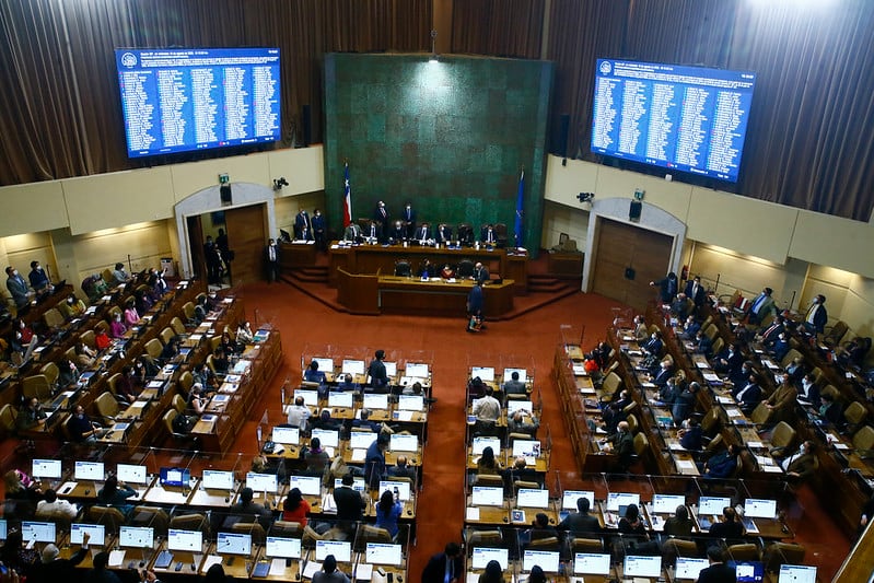 Cámara de Diputados de Chile durante la votación en la que se amplió el estado de excepción / Diputados de Chile