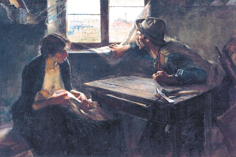 Sin pan y sin trabajo (Ernesto de la Cárcova).