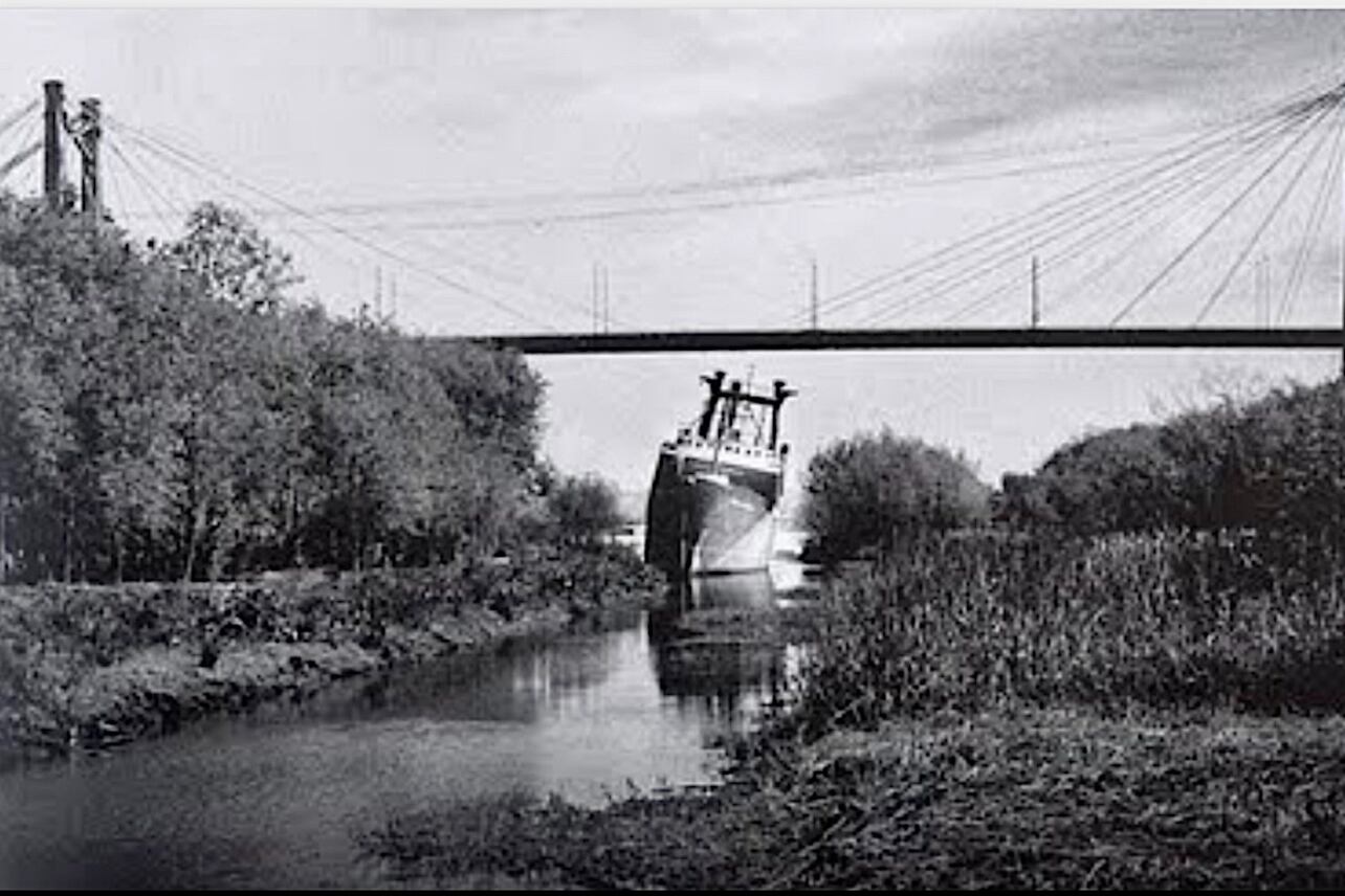 Foto de Paiva, de su libro sobre El Paraná. Abajo: Tapa del libro de Cozarinsky, con una obra de Rolando Paiva.