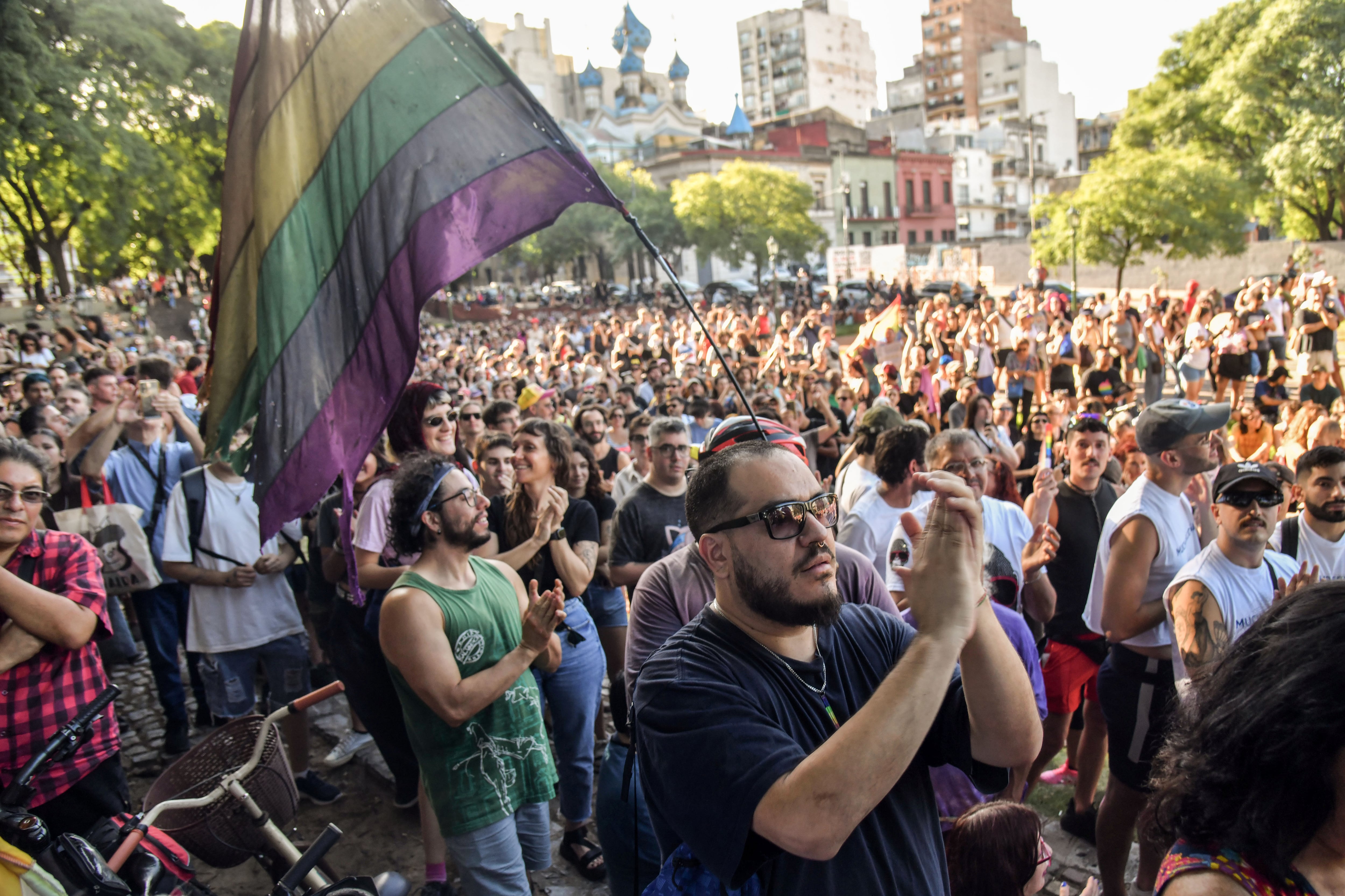 La Asamblea en Parque Lezama donde se concretó la convocatoria.