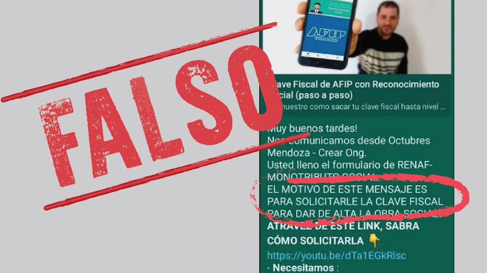 AFIP alerta por una nueva estafa por Whatsapp a monotributistas ...
