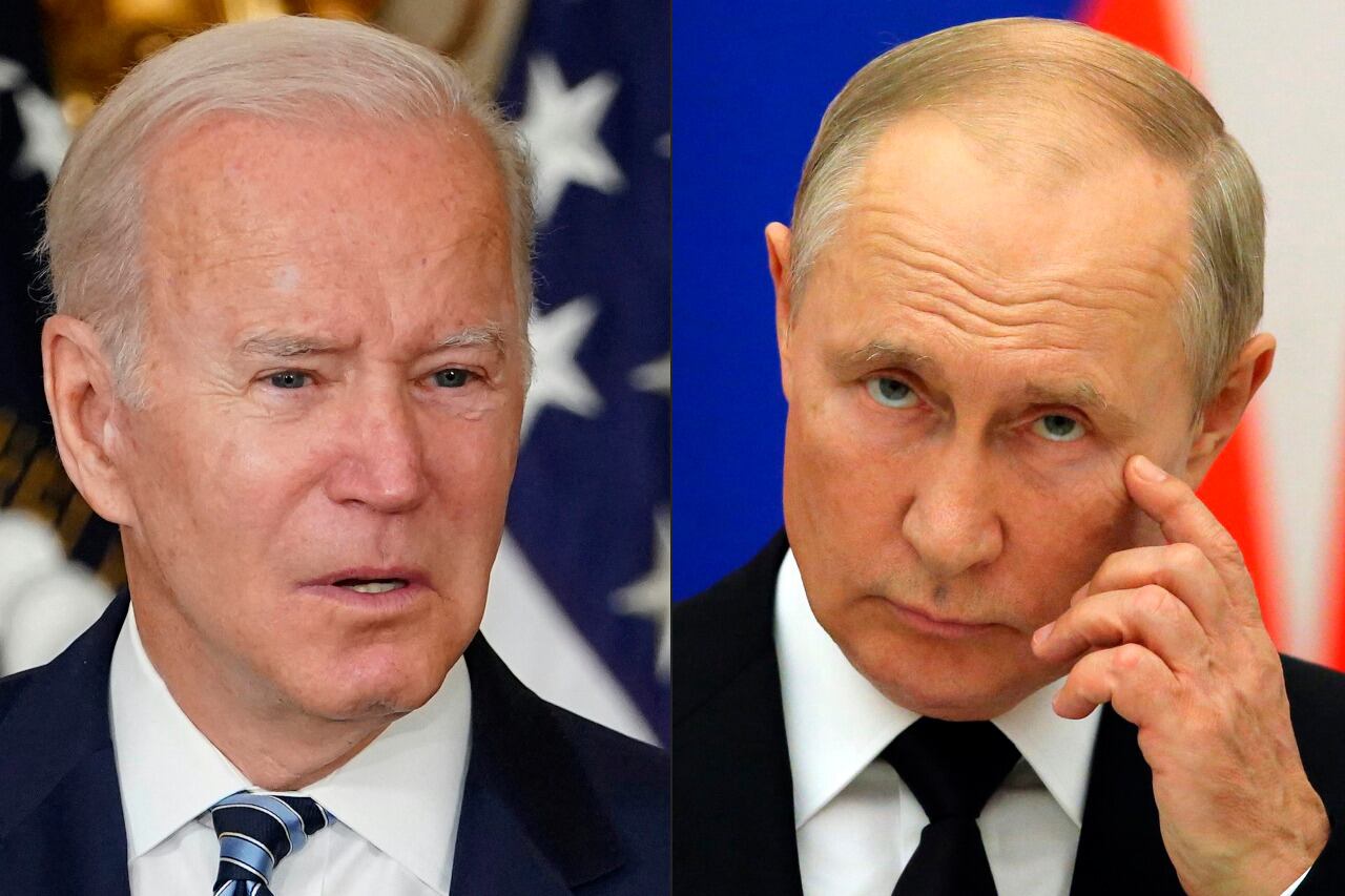 Biden habla de una "invasión inminente" a Ucrania y Putin repite que no está en sus planes.