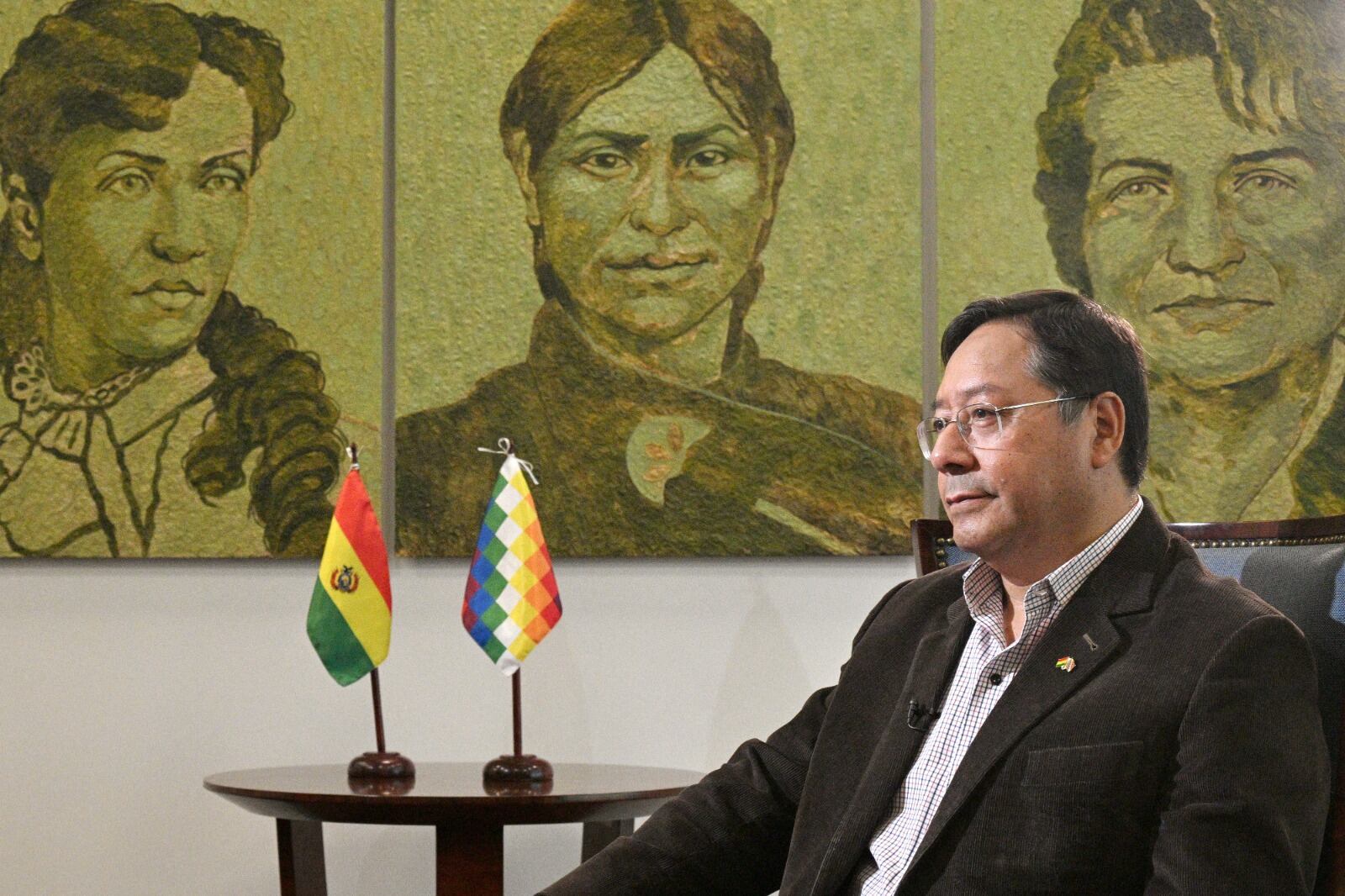 El presidente de Bolivia, Luis Arce, recibió a Página/12 en la Casa Grande del Pueblo, la sede del gobierno en La Paz