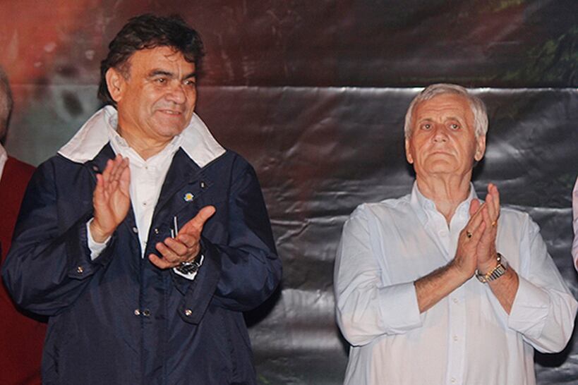 Francisco "Barba" Gutiérrez y Antonio Caló de la UOM.