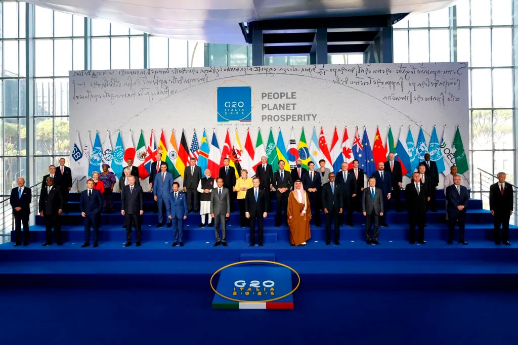 La última cumbre de los líderes de países del G-20 fue en Roma, Italia.