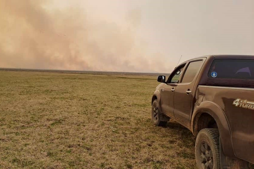 El humo de los incendios forestales en Corrientes llegó a Rosario.