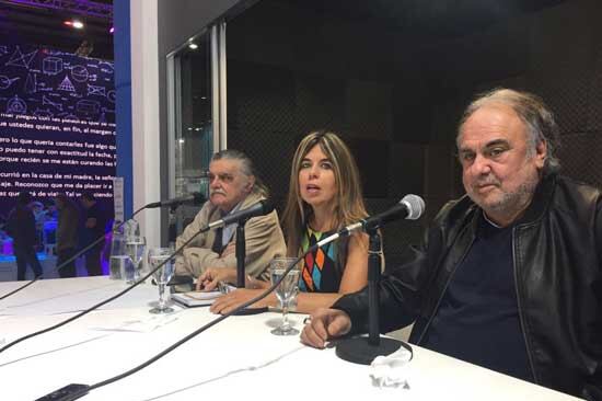 Horacio González y Jorge Alemán, en la charla coordinada por la periodista Nora Veiras.