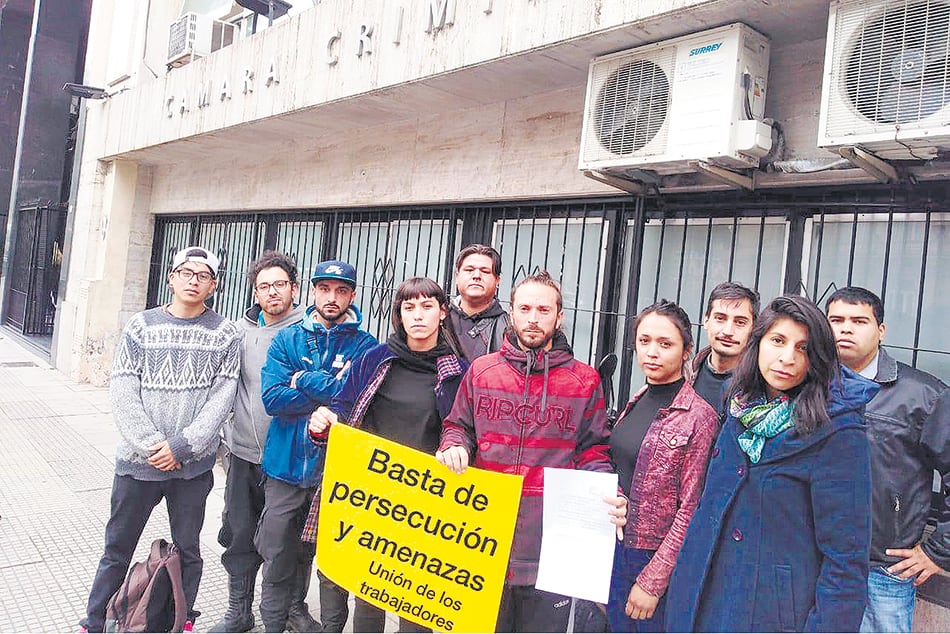 El grupo de guardias de tránsito que presentó la denuncia tras las amenazas recibidas por Cristian Romero.