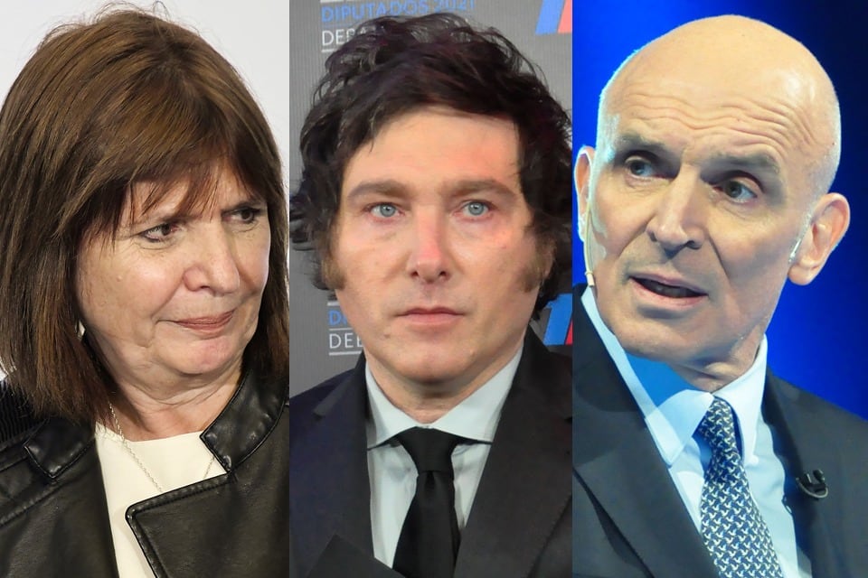 Patricia Bullrich, Javiere Milei y José Luis Espert, con la cultura de las armas norteamericana como objetivo.
