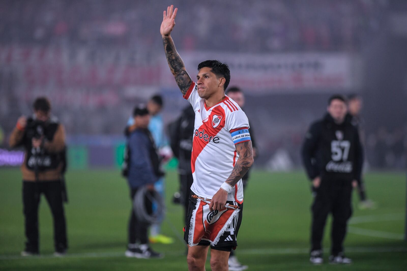 Enzo Pérez se despidió de River en Santiago