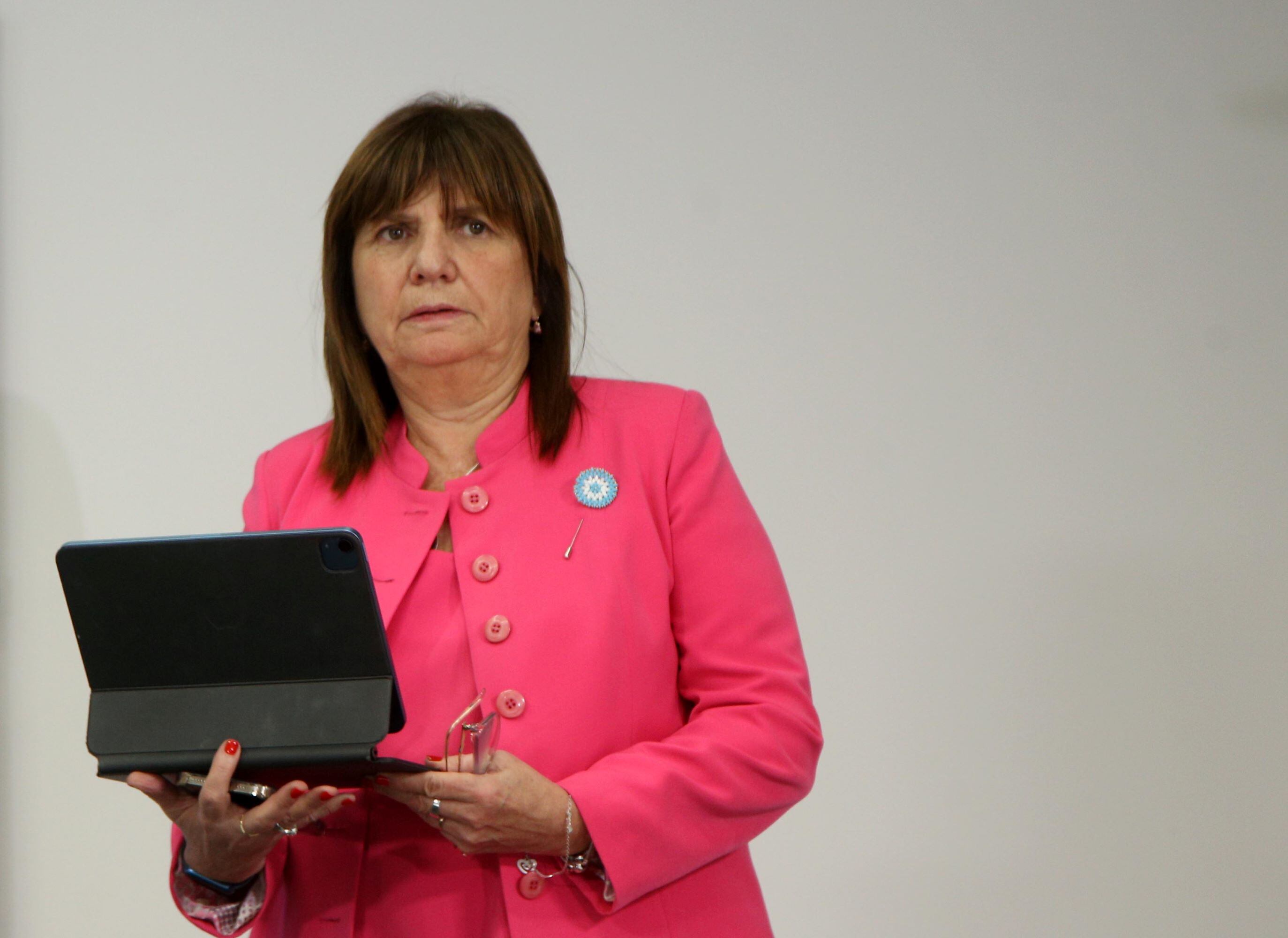 Bullrich, durante la conferencia de prensa