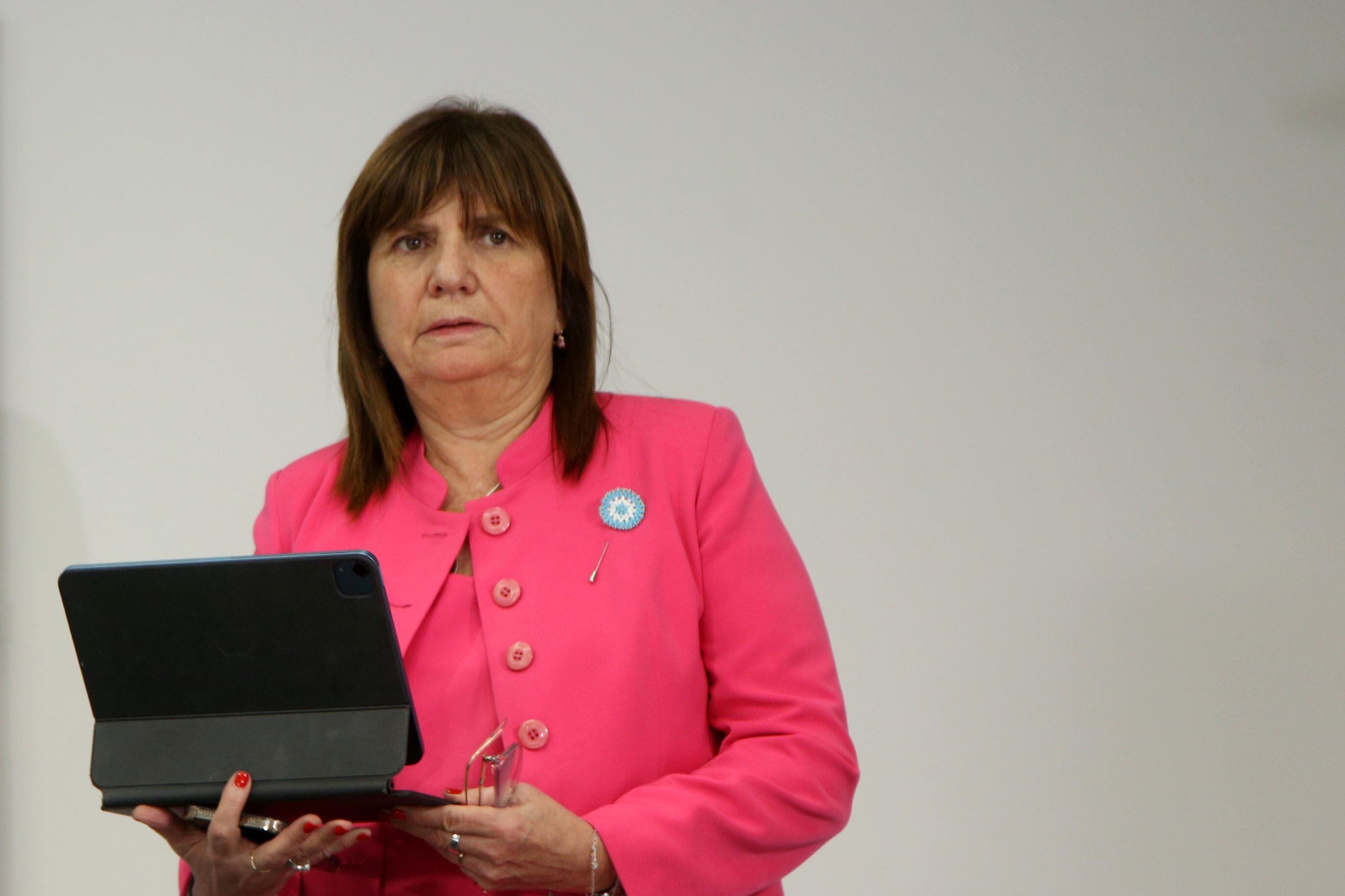 Bullrich, durante la conferencia de prensa