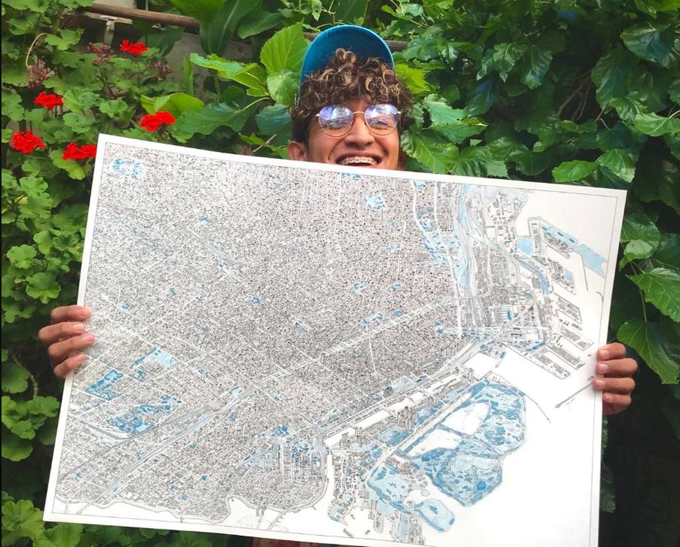 Abraham Gomez y el mapa de la Ciudad de Buenos Aires. 