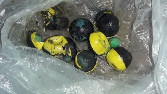 Balas usadas por la policía