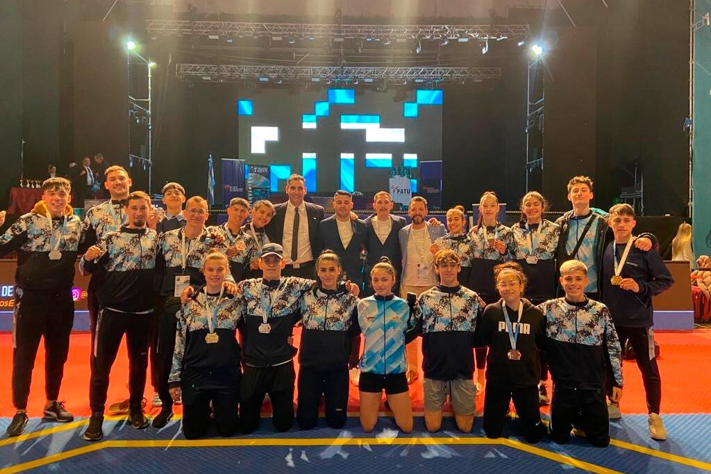 El equipo argentino de taekwondo.