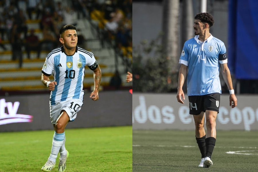 Thiago Almada y Nicolás Marichal.