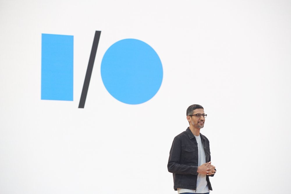 La conferencia de desarrolladores estuvo encabezada por el CEO de Google, Sundar Pichai, quien celebró que el encuentro haya sido presencial tras las restricciones de la pandemia de covid-19. (Foto: Google).