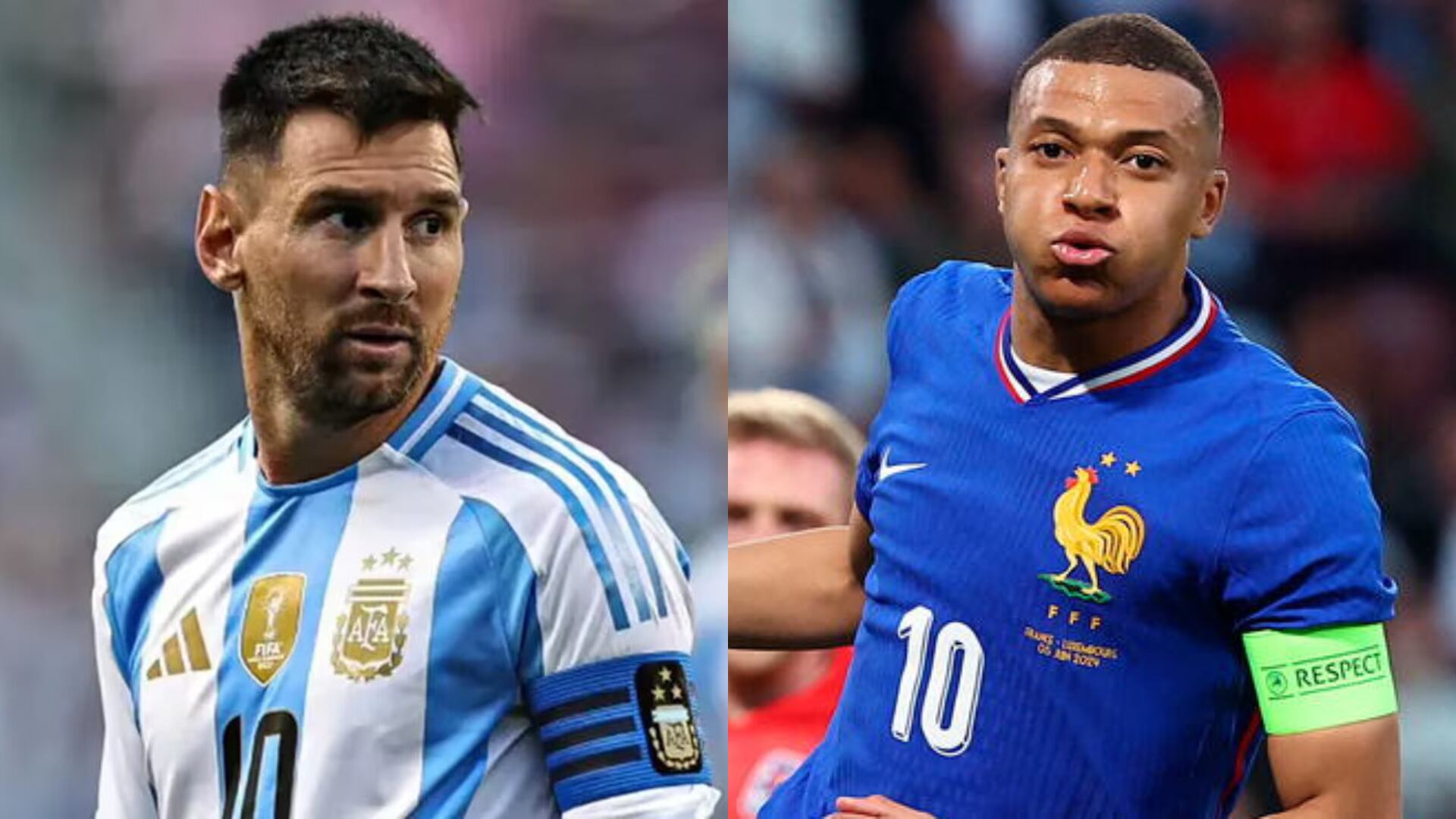 Lionel Messi y Kylian Mbappé.