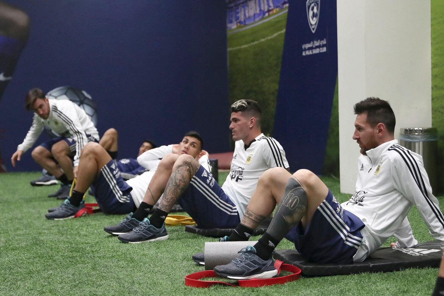 Messi y el resto del plantel argentino realizaron trabajos regenerativos en Arabia.